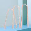 1 Pc Copper Tongue Scraper U Shaped Cleaner Travel Handy Case Remove Breath Cleaning Coated Oral Hygiene Scrapper Tools