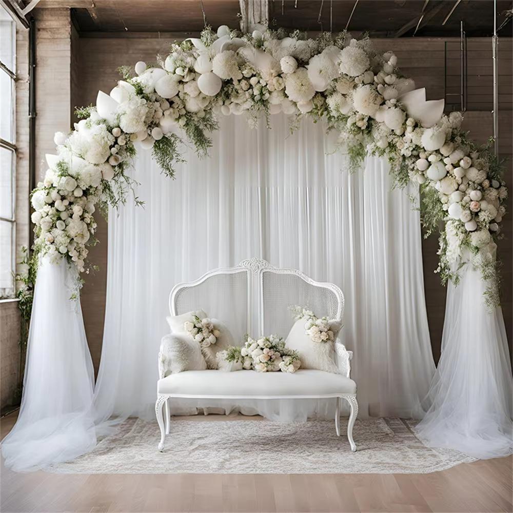 Width 160CM Wedding Tulle Arch White Pink Backdrop Fabric Arch Draping Fabric  Wedding