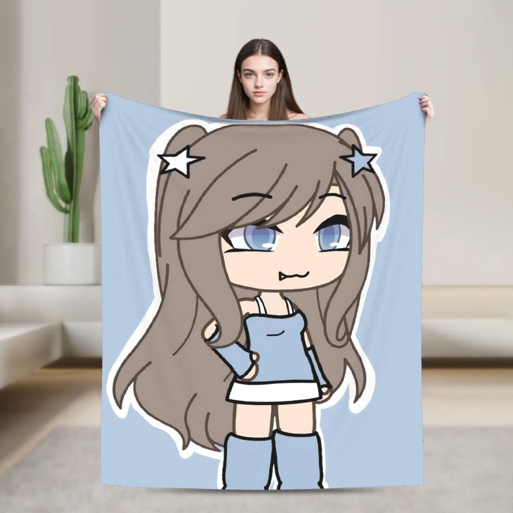 Gacha Life Cartoon Blanket Cozy Soft Throw Blankets for Bed 50x60 Inch Multi-size Quilt
