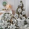 10/5pcs Sparking Christmas Flowers Artificial Plastic Xmas Tree Flower Ornament 5.5inch DIY Home Crafting Holiday Decoration