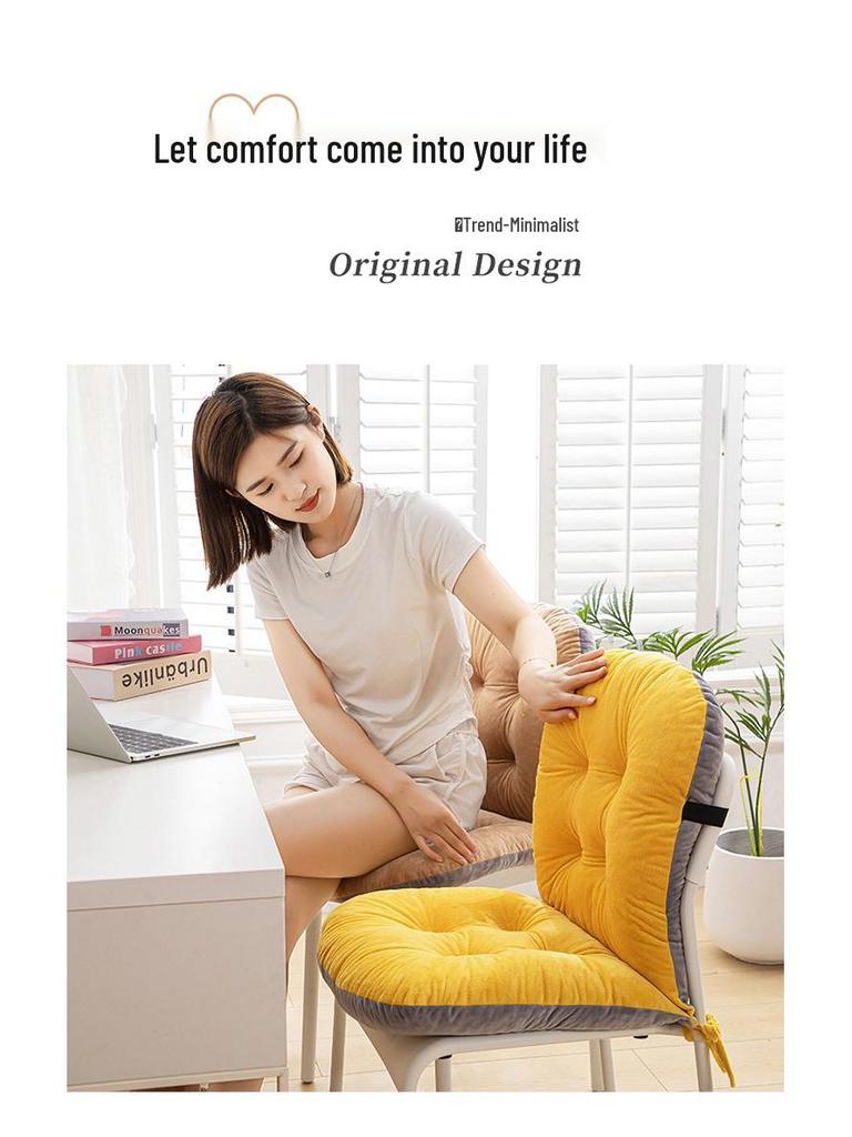 Thickened Student Seat Cushion Backrest - Winter Long-Sitting Office & Dining Chair Pad