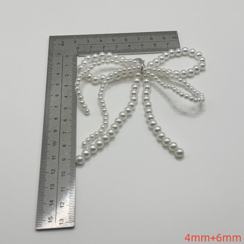 Korean Pearl Bow Shoe Buckle: Versatile Pearl String Shoe Accessory for Sneakers