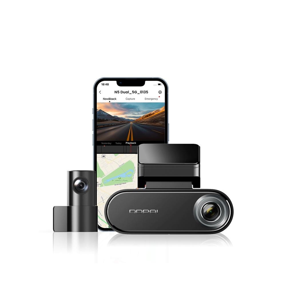 

4K Car Dash Cam Front and Rear 2160P+1080P Built-in 32G eMMC Voice Control ADAS 5G WiFi GPS G-Sensor with APP Control Night Vision 24 Hours Parking M