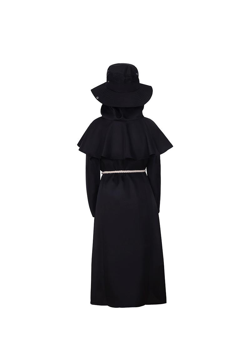 Pestarts Cosplay Kostuum Zwarte Kap met Capuchon Uniform Jongens Volwassenen Halloween Carnaval Cosplay Artsen Gewaad Halloween kostuum S