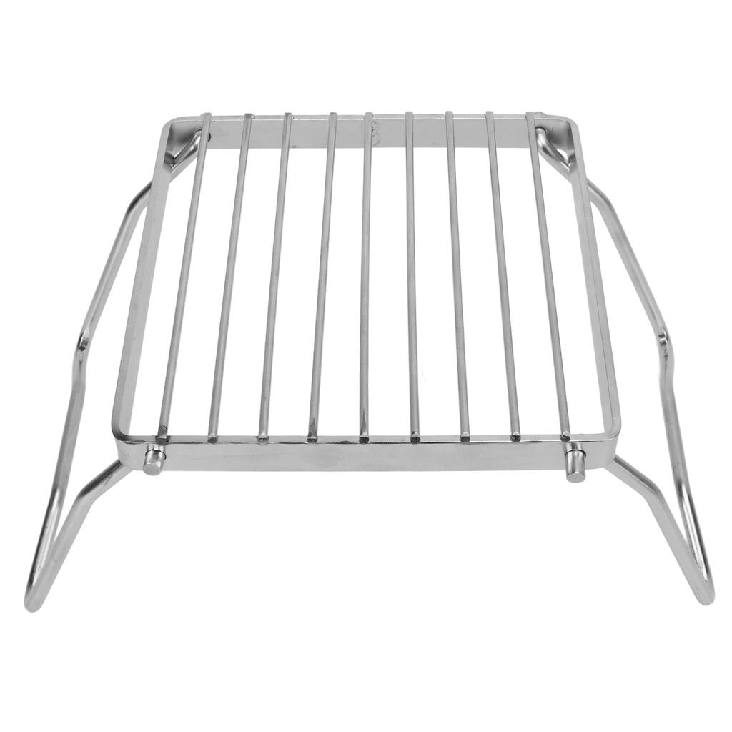 Folding Campfire Grill Stainless Steel Collapsible Camping Stove Grate Rack Net for Barbecue Picnic Camping Backpacking