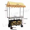 Portable Night Market Mobile Stall with Foldable Table and Four Wheels