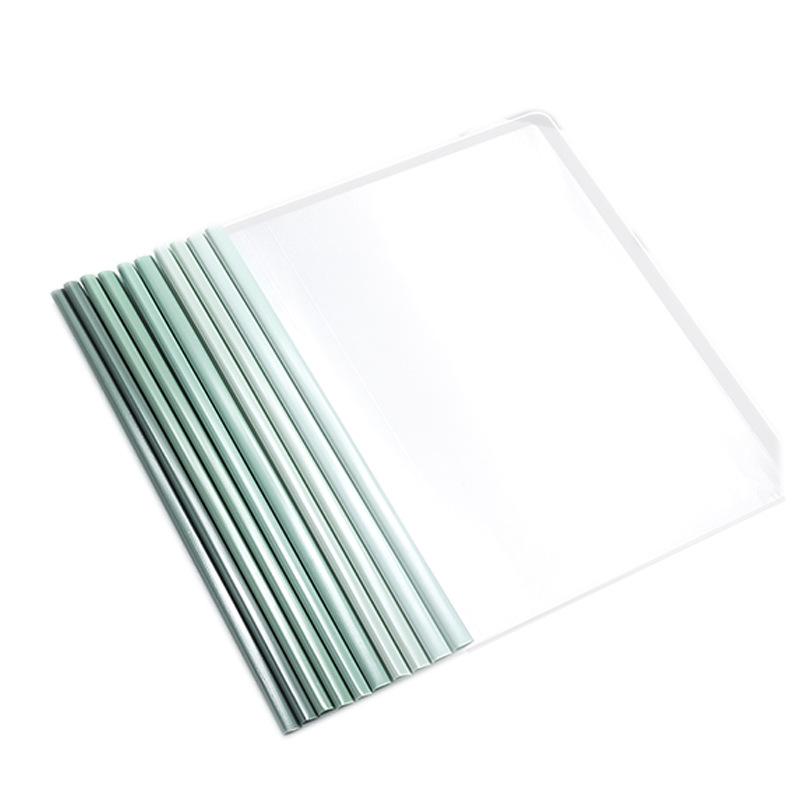 Gradient Water Drop A4 Transparent Pull-Rod Clip Folder - Thickened Document & Resume Organizer