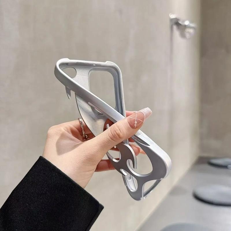 3D Flame Pattern Hollow Case For Samsung Galaxy S25 S24 Plus S23 S22 Ultra A55 A54 A15 A16 A26 A36 A56 5G Heat Dissipation Cover