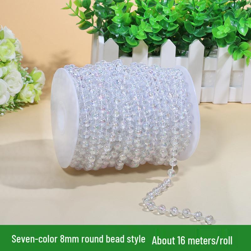 ABS Faux Pearl Beaded Chain - 8MM DIY Wedding & Festive Decor Accessories
