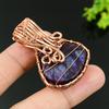 Natural Purple Labradorite Gemstone Copper Wire Wrap Gift Pendant 1.97 G6o75