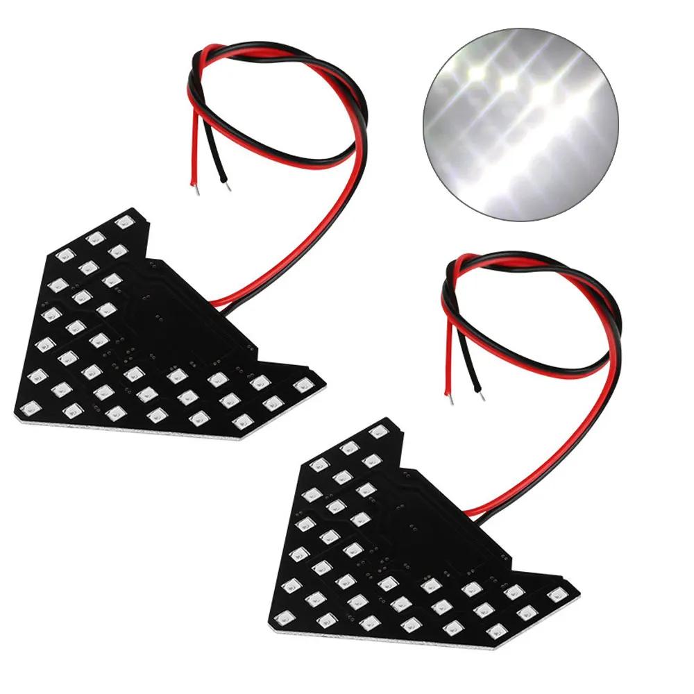 

2 шт. Универсальные автомобильные ультратонкие последовательно мигающие 33-SMD-2835 автоматические светодиодные стрелки для боковых зеркал светодиодные указатели поворота автомобильные фары белый