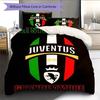Set Copripiumino Trapuntato Juve Federa Federe Decorazione Casa Regalo di Compleanno (1 * copripiumino + 2 * federa, senza nucleo)
