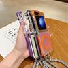Samsung Z Flip 7 Chameleon Magnetic Case with Diamond Lanyard