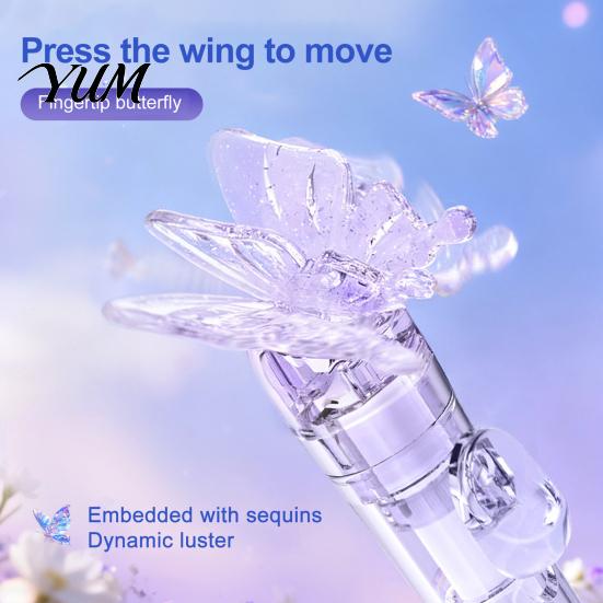 Student Stationery Supplies Translucent Butterfly Gel Pen, 0.5mm Smooth Writing Retractable Comfortable Grip Pens for Homework Aesthetic Pen
