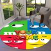 M&M's Custom Name Round Area Rug,Carpet Rug for Living Room Bedroom Sofa Playroom Decor,Non-slip Floor Mat