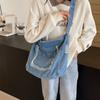 Denim Messenger Bag Damen Große Kapazität Umhängetasche Student Schultertasche