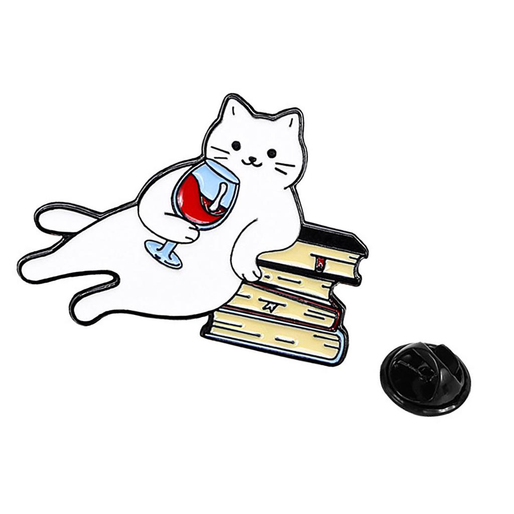 Enamel Cats Lapel Pin Fashionable Brooch for Clothes Bags Gift for Friends Festival Badge Backpack Decoration