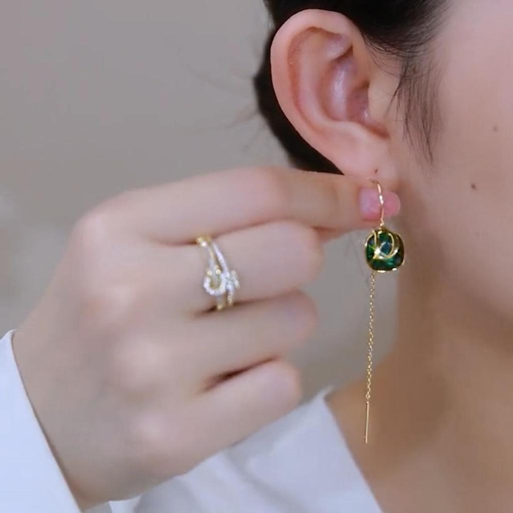 D Lehký Luxus 925 Stříbrné Vláknové Náušnice: Elegantní, špičkový design pro ženy, trend 2022