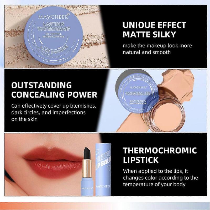 Makeup Set for Women, Makeup Gift Kit for Women, Makeup Essential Bundle Travel Makeup Kit for Mascara Powder Lipstick Eyeliner Eyebrow Pencil and Fac