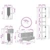 4 Piece Bathroom Cabinet Set HOORN Reclaimed Wood Effect Engineered Wood