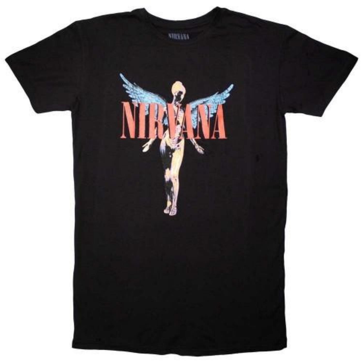 Женское_Женское Ангельское Платье-Футболка Nirvana S чёрный