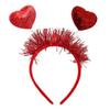 Valentines Day Cute Love Heart Headband Sequins Love Head Bopper Hair Hoop for Party Props Holiday Costume Accessory