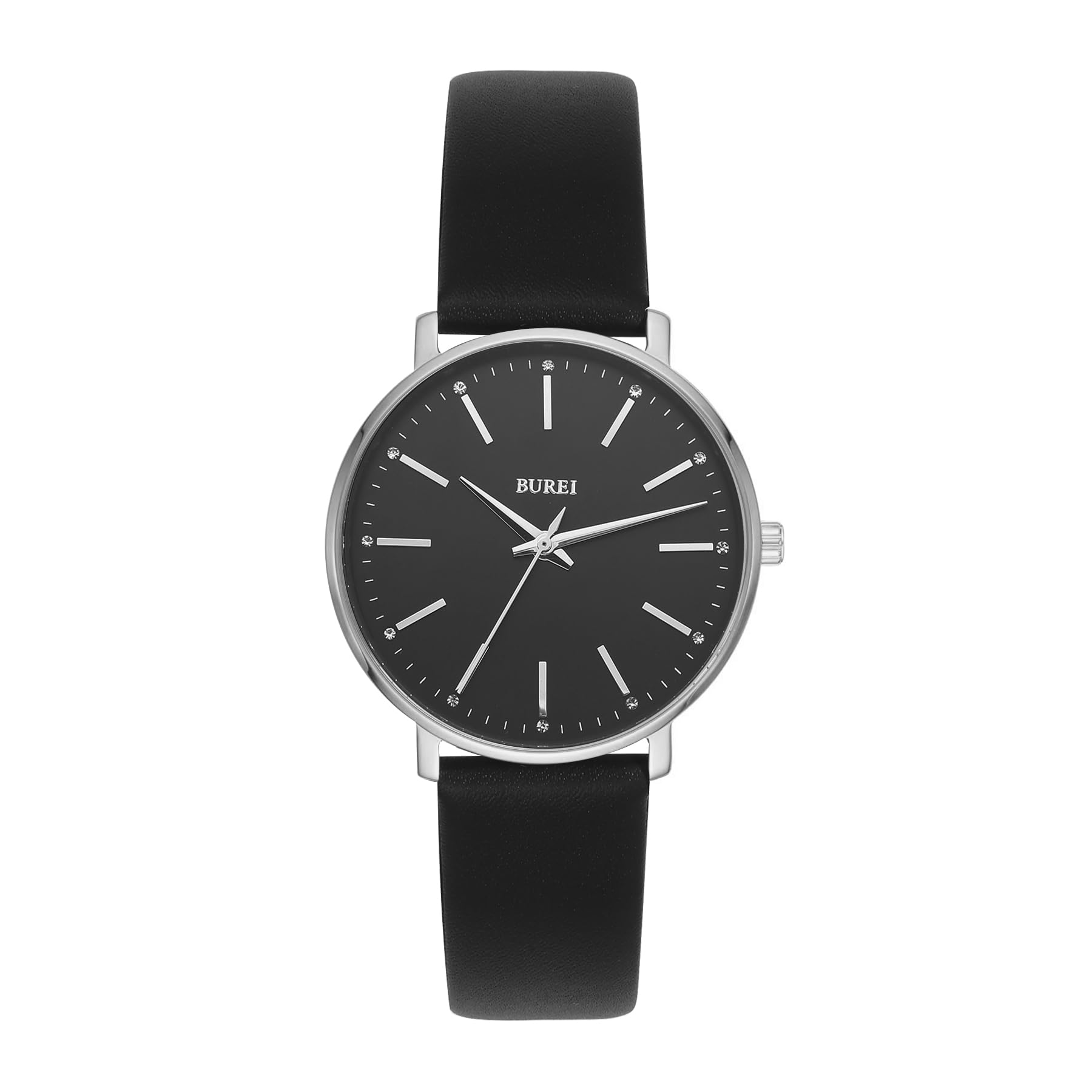 BUREI Women s Analog Quartz Watch, Waterproof, Popular Brand Fashion Watch with Leather Strap, Simple, Casual, Lightweight, Stylish Gift for Women