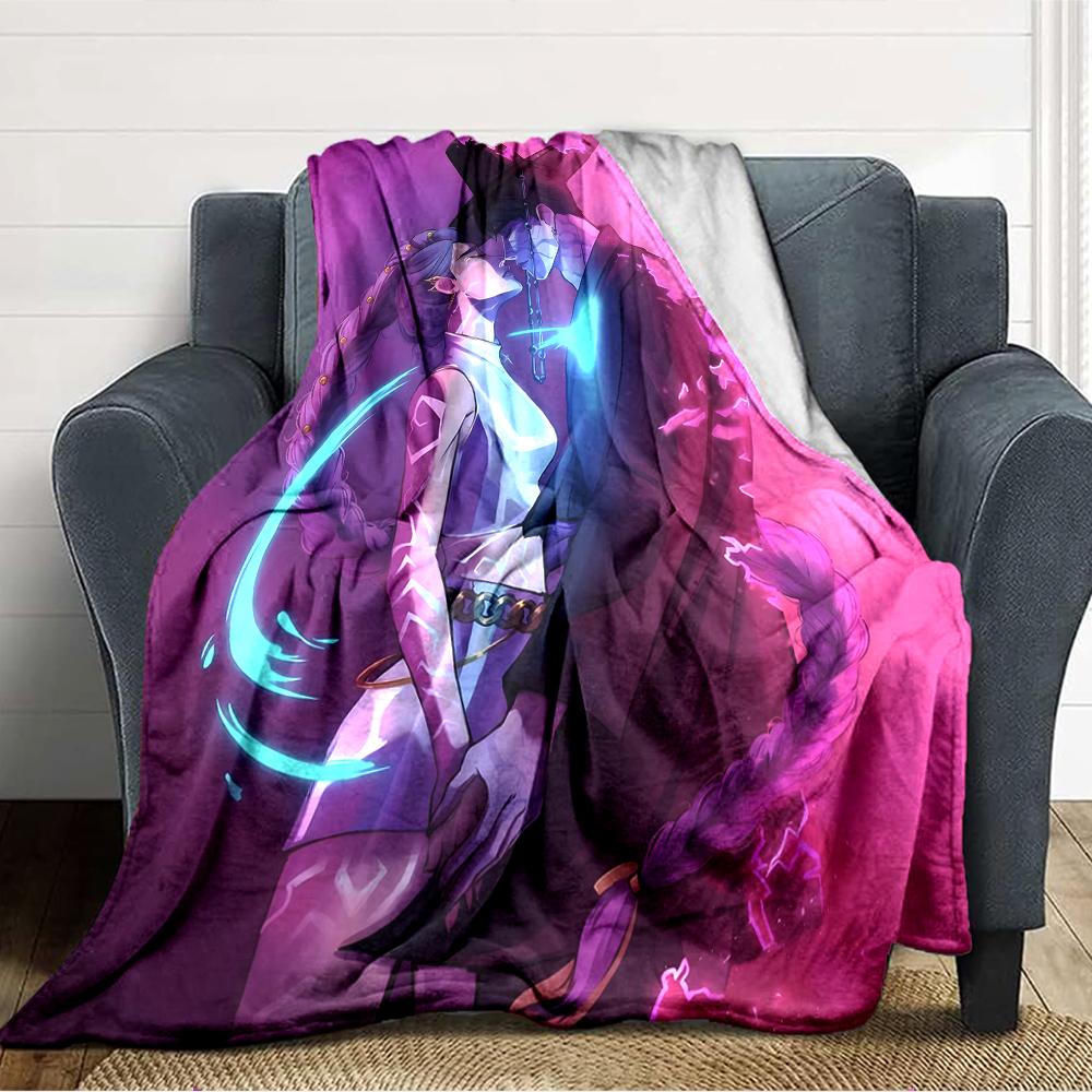 1pc KPop Demon Hunters RUMI8 Blanket, Gift, for Men and Women, Soft Blanket, Good for Sofa Bed Couch Travel, Lightweight Flannel Blanket