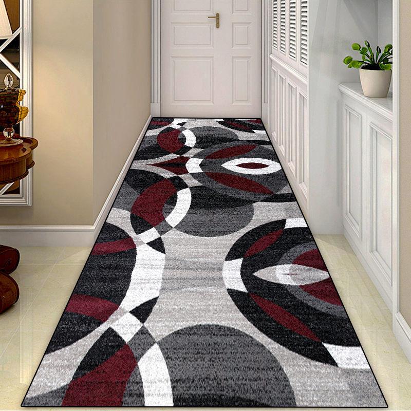 Modern Corridor Carpet Non-slip Staircase Foot Mat Runway Washable Corridor Area Geometric Rugs Hotel Porch Entrance Door Mat