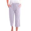 Women High Waist Wide Leg Cropped Pants with Drawstring Elastic Waistband Lightweight Breathable Quick Dry Casual Sports Trousers