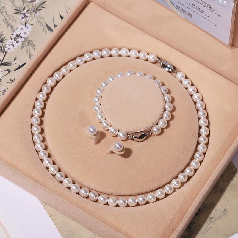 Mother-of-Pearl Shell Bead Necklace for Women - Perfect Mother's Day Gift