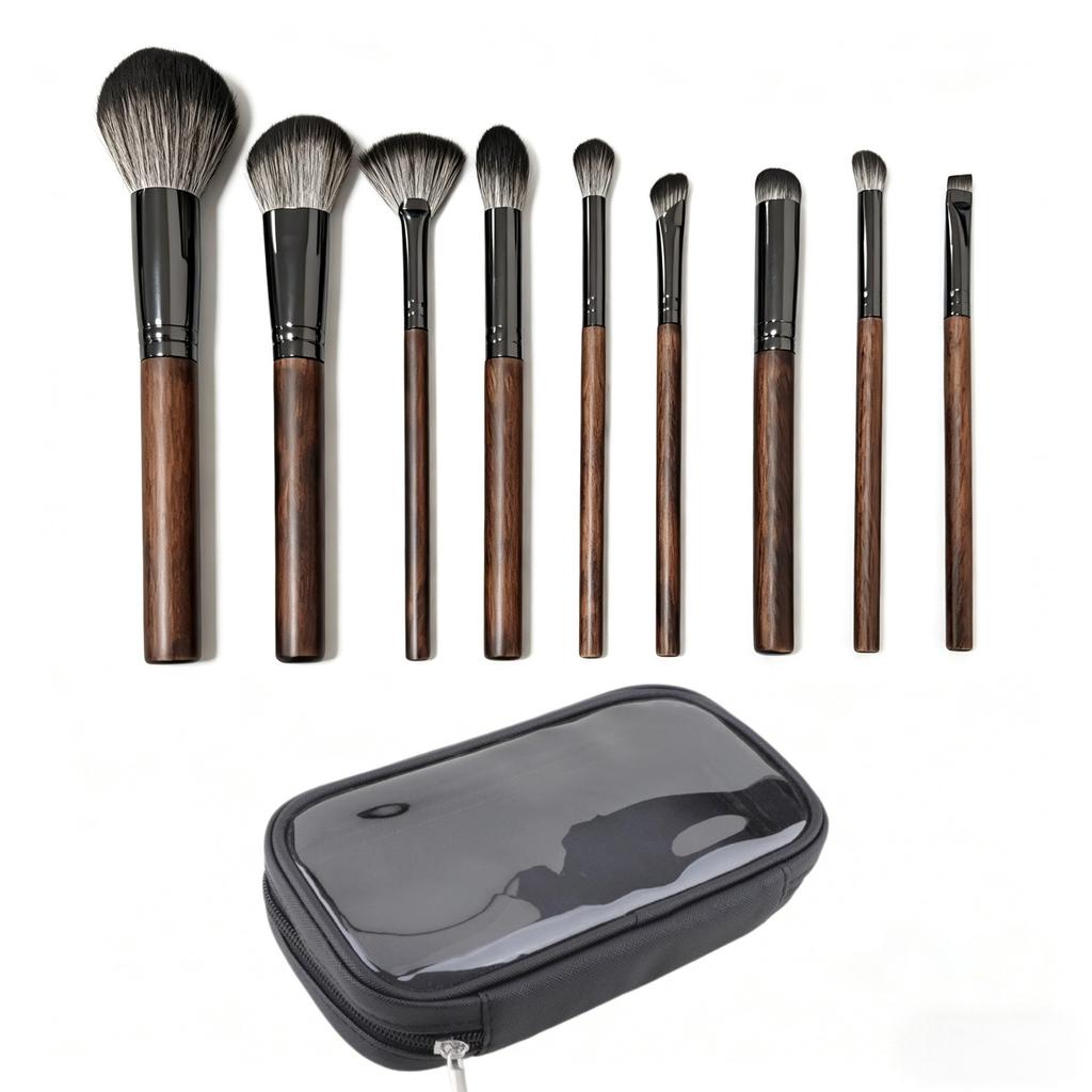 New 9 Birch Ulike Cosmetic Set Brush Super Soft Hair Loose Powder Brush Concealer Brush Eyeshadow Brush Full Set of Beauty Tools