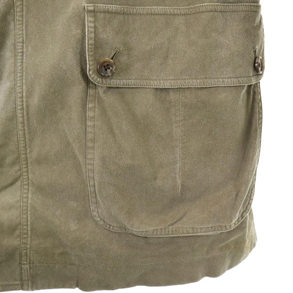 Burberry Sanyo Shokai Made in Japan Wildlederimitat Jacke L khaki Herren Gebraucht