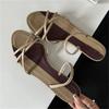 Fashion Eilyken New Summer Design Narrow Band Open Toe Sandals Women Slippers Fashion Thin Low Heels Party Dress Casual Shoes