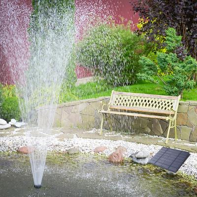 5W Solar Fountain Pump with 6 Nozzles Solar Panel Fish Pool Fountain Water Pumps for Bird Bath Pond Outdoor Garden Decoration