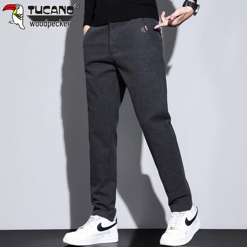 TUCANO Men's Wool Blend Straight-Leg Casual Business Pants
