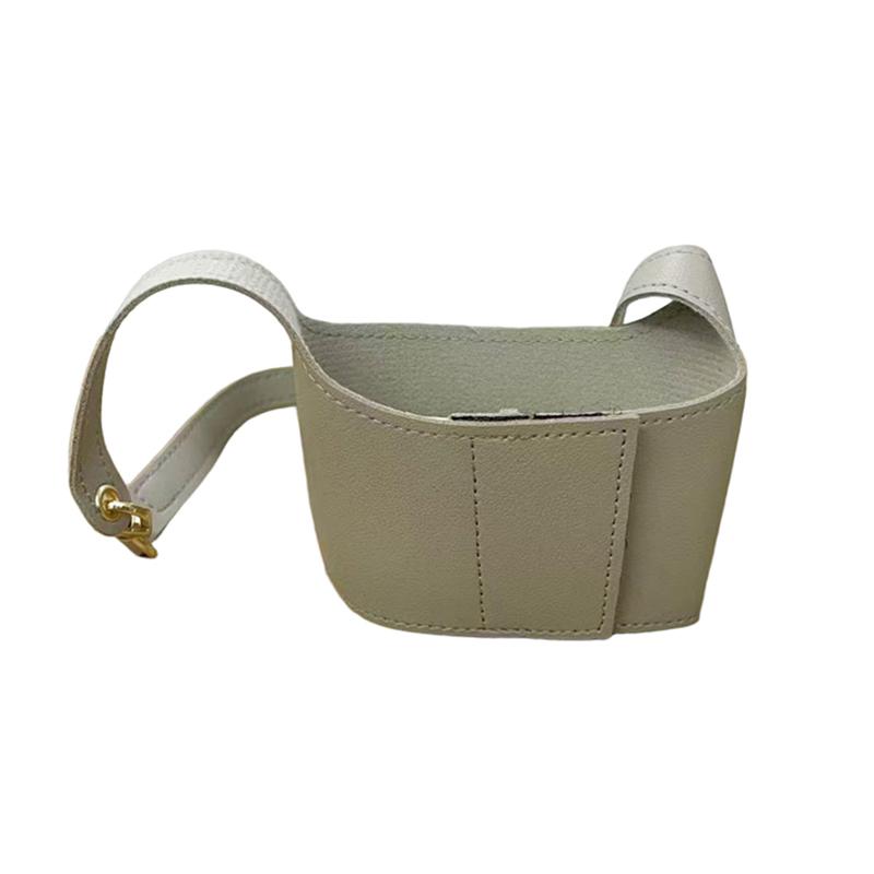 Leather Cup Cover Pouch Portable Water Bottle Sleeve Bag Leather Carrying Strap Insulating Cups Milk Tea Coffee Cups Accessories