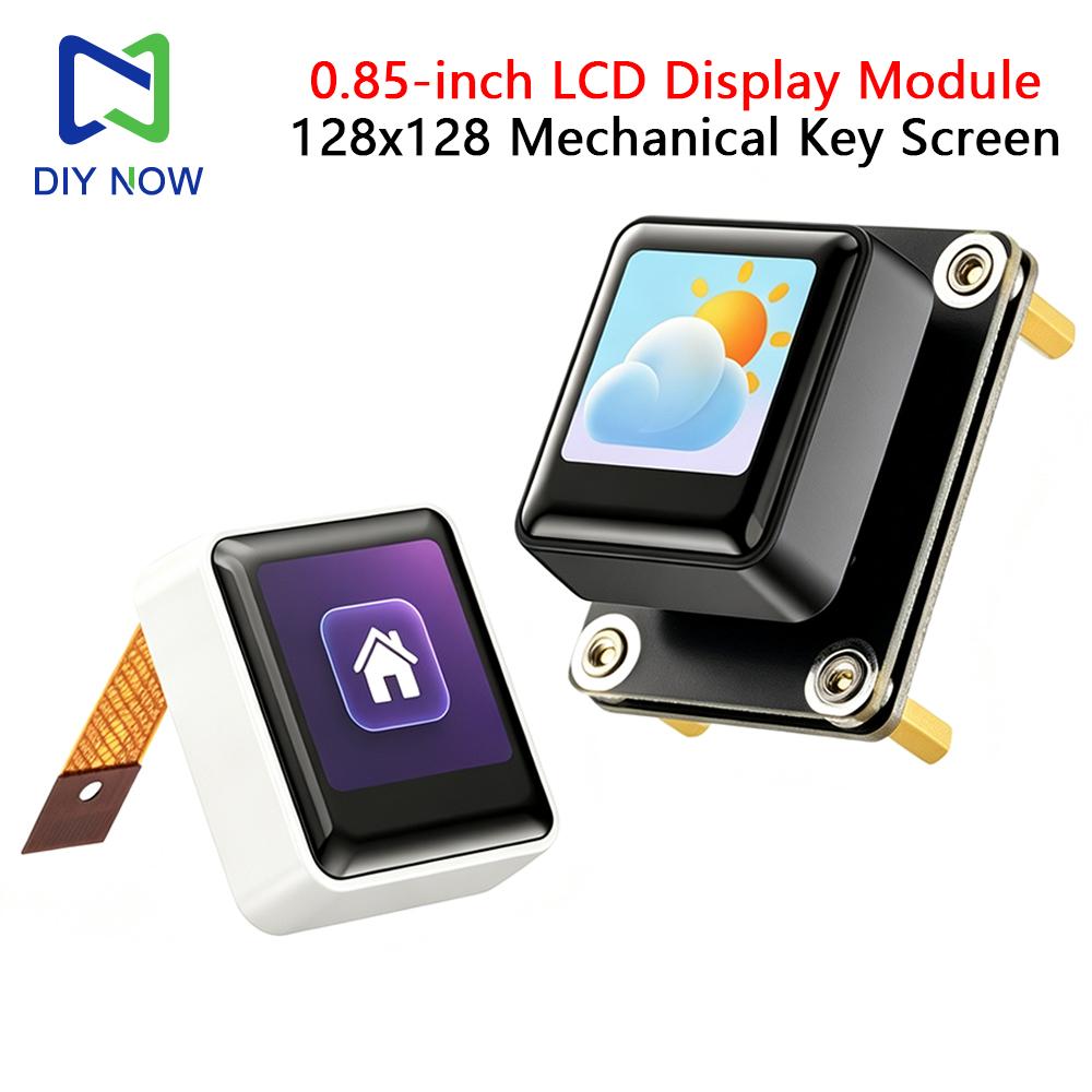 0.85 Inch IPS LCD Screen Key Module ST7735 SPI Display Mechanical Button 128x128 For Arduino ESP32 RP2040 DIY Embedded Project