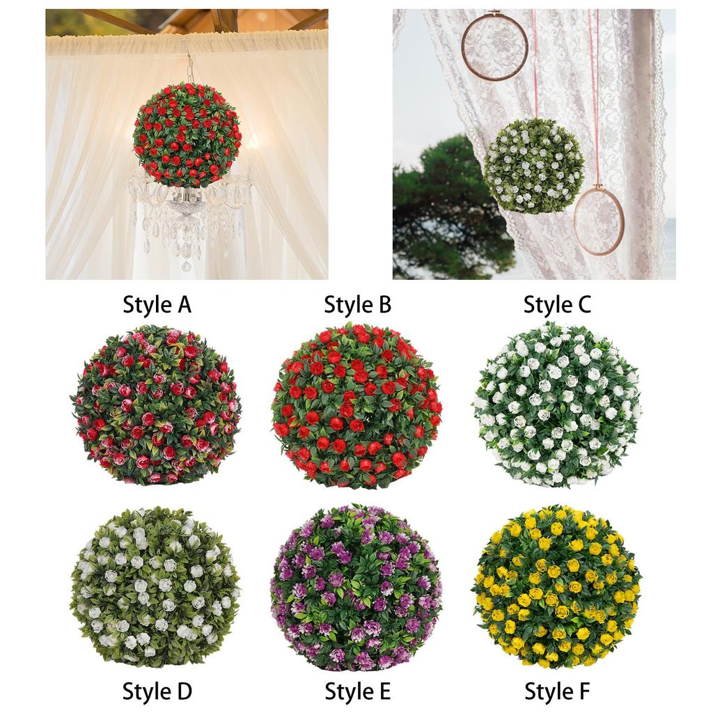 Simulerad Växt Blomma Hängande Topiary-boll, 7,8 tum Realistisk Form PE-material för Tak, Träd, Heminredning