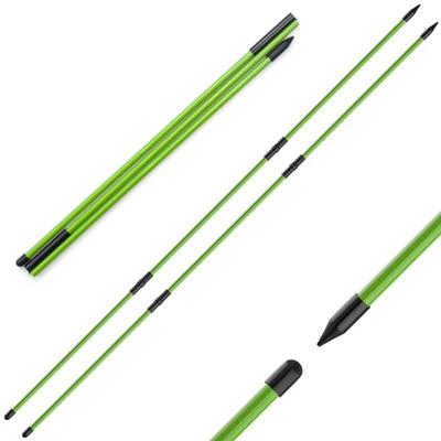 2Pcs Golf Alignment Rod 3 Section Collapsible Aiming Swing Putting Training Aid Direction Indicator Fiberglass Golf Alignment Stick Golf Accessories