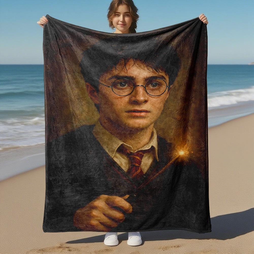 

1pc Harry Potter magic wand Outdoor Flannel Throw Blanket All Season Soft Warmth,Home Decor 1031173 150x200cm