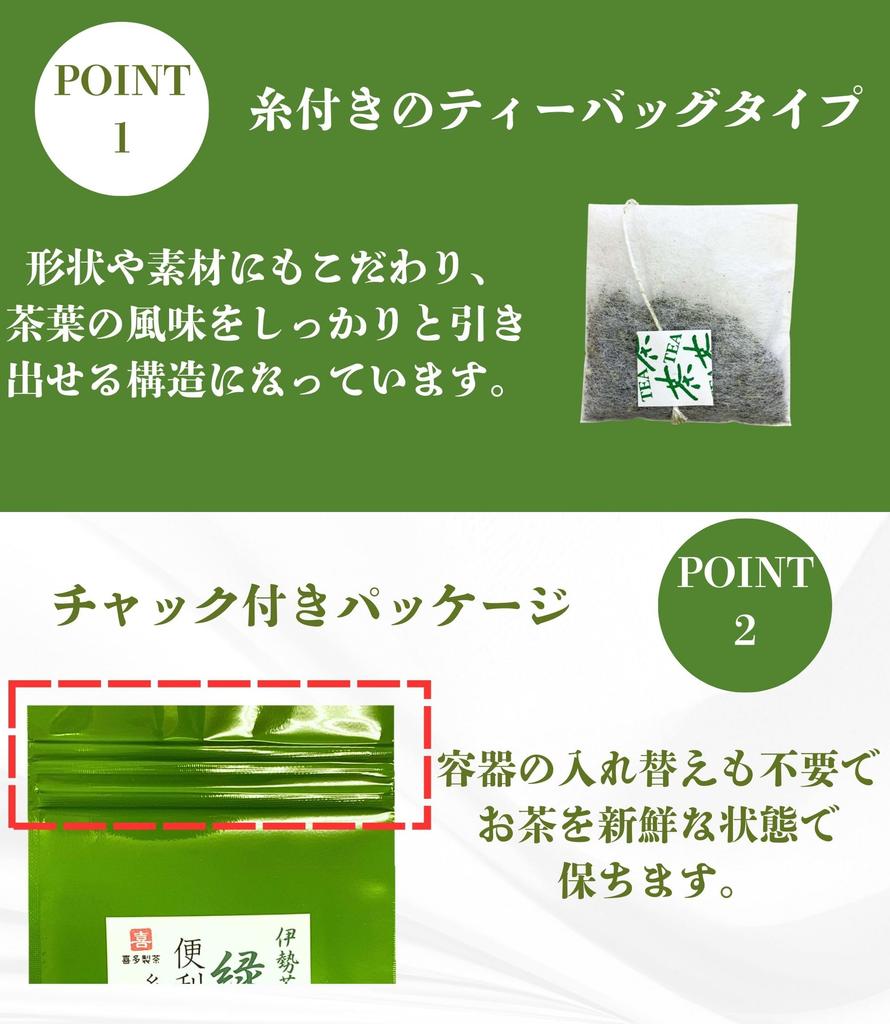 Kita Seicha Ise Tea Green Tea Bag 3g×30 pcs Japanese Water Brew Hot Brew