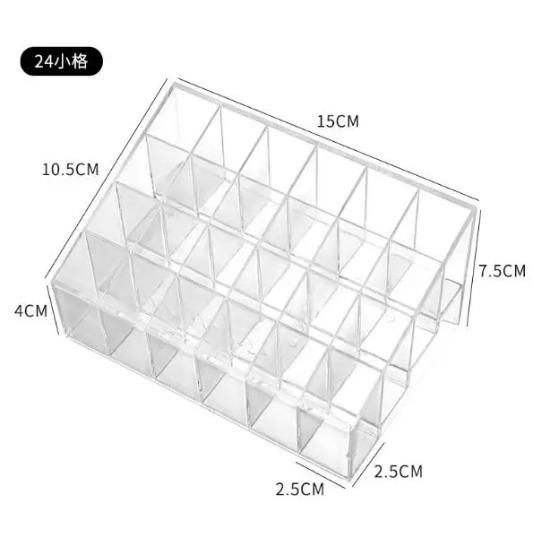 Multi Grids Acrylic Lipstick Box Makeup Organizer Storage Box Lipstick Nail Polish Cosmetic Organizer Display Holder Box