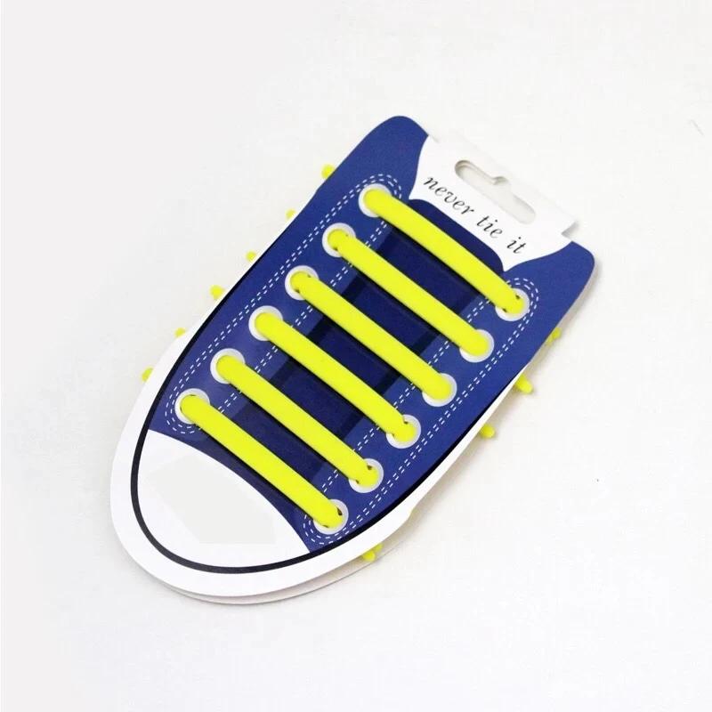 NEW 12pcs/lot Silicone Shoelaces No Tie Elastic Shoe Laces Special Shoestrings for Kid/Adult Lacing Rubber Sneakers Shoe Lace