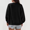 Women's Fashionable Loose Long Sleeved Sports Top Casual Pullover Hoodie