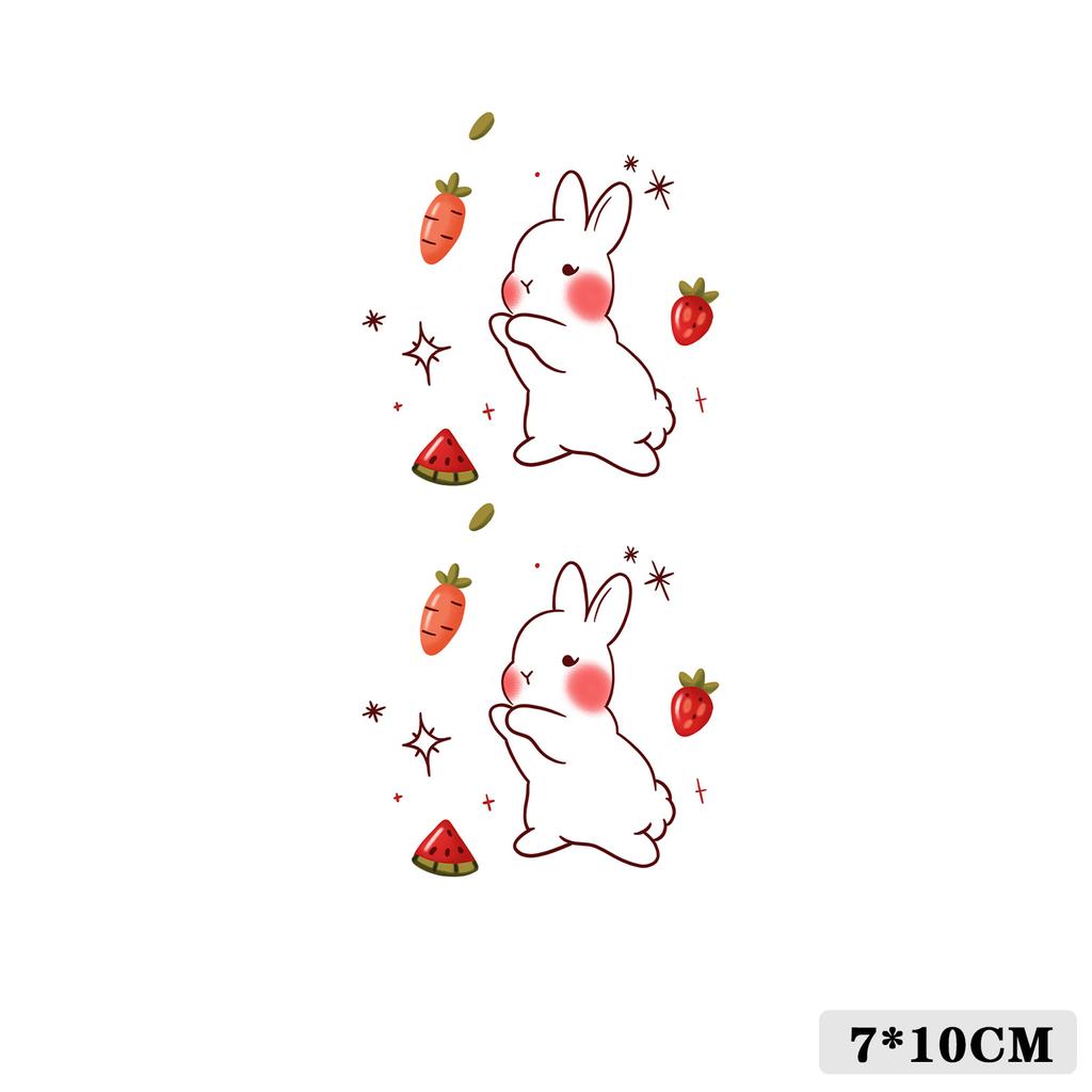 Cartoon Kids Dinosaur Mermaid Fruit Flower Animal Robot Finger Arm Tattoo Sticker