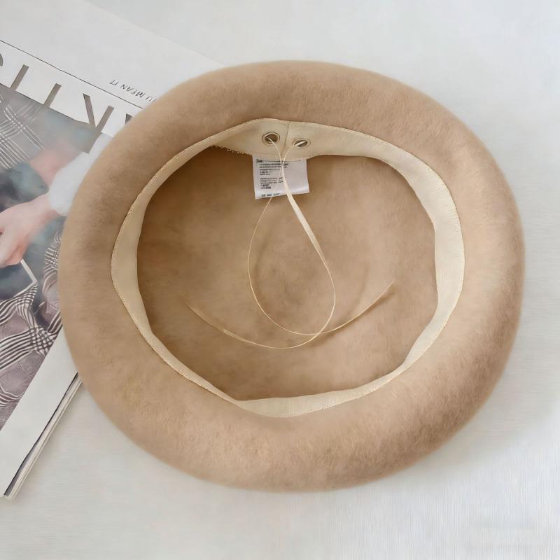 Women S Vintage Versatile Korean Style Small Face Mushroom Beret Hat Customizable