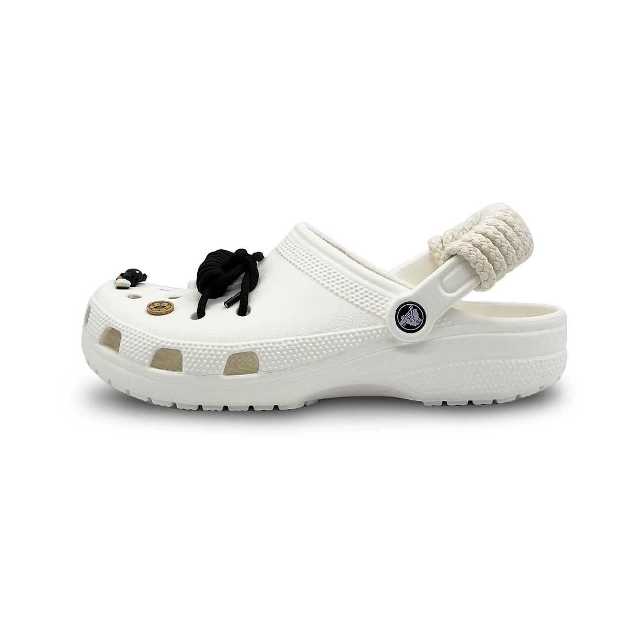 

Crocs Classic clog Button Complex EVA Minimalist Street Fashion Hole Shoes Unisex White 41-42 белый