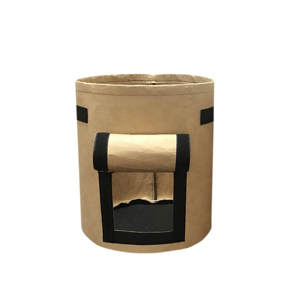 7 галлонов ткани, сумка для выращивания помидоров и картофеля с ручками, мешки-кашпо для цветов и овощей, аксессуары для домашнего сада и посадки коричневый