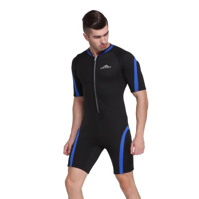 Sharkbat Unisex Short Sleeve 2MM Wetsuit: Sun Protection One-Piece for Snorkeling, Swimming, and Surfing